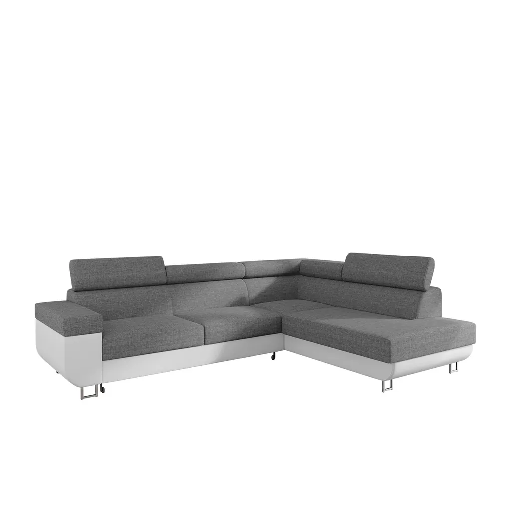 Mirjan24 Ecksofa Fonti, Eckcouch Mit Schlaffunktion Und Bettkasten, L-Form Sofa Vom Hersteller (Soft 017 + Lux 05, Seite: Rechts) – Bild 2