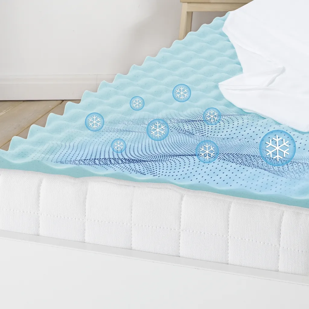MAXXMEE Matratzen-Topper Cool-Touch - 140x200 Cm - Weiß Matratzen Topper Auflage Schoner Bezug Schutz Memory Schaum Kühlend 140 X 200 – Bild 3
