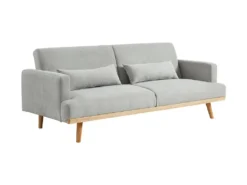 Schlafsofa Klappsofa 3-Sitzer - Stoff - Hellgrau - ESME