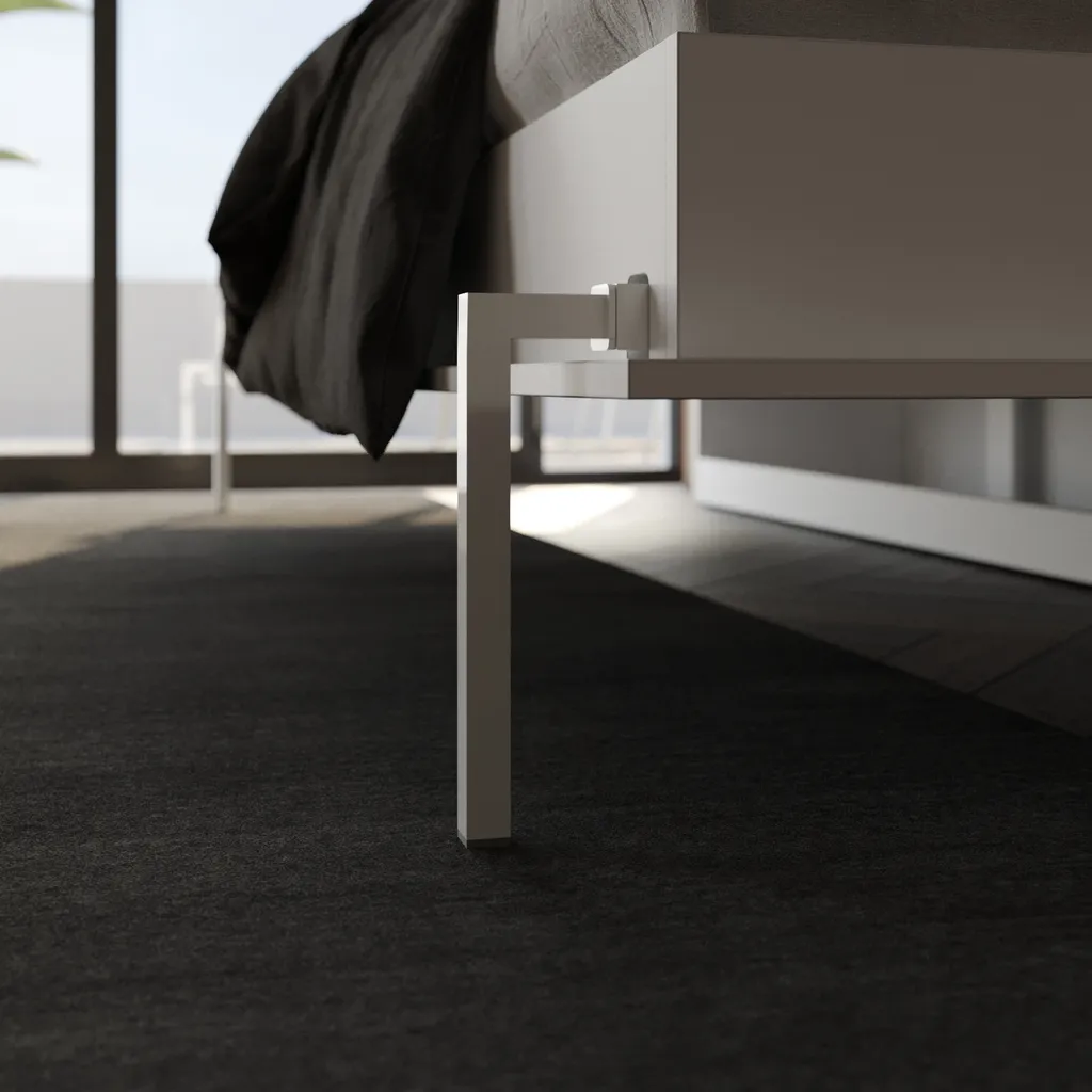 SMARTBett Schrankbett Classic 100x200cm Horizontal Weiss – Bild 5