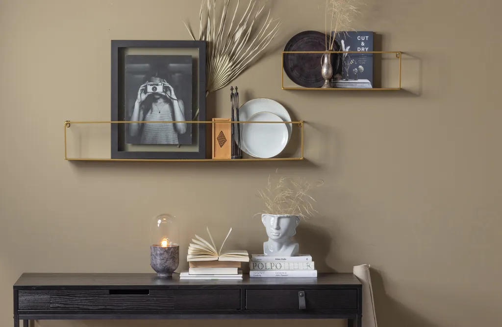 WOOOD Meert Wandregal 100 Cm Horizontal Schwarz - Schweberegal Metall Würfelregal – Bild 3