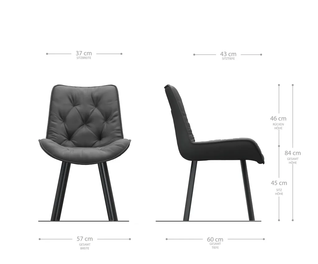 DELIFE Esszimmerstuhl Taimi-Flex Stripes Mint 4-Fuß Oval Schwarz – Bild 5