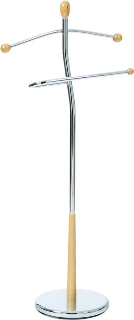 Stille Diener, Höhe 118 Cm, Massiv -Gummi, Natürlicher Absatz, Metallchrom, Nase.5 Kg - 82646 Nat Action