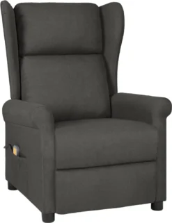 VidaXL Massagesessel Dunkelgrau Stoff