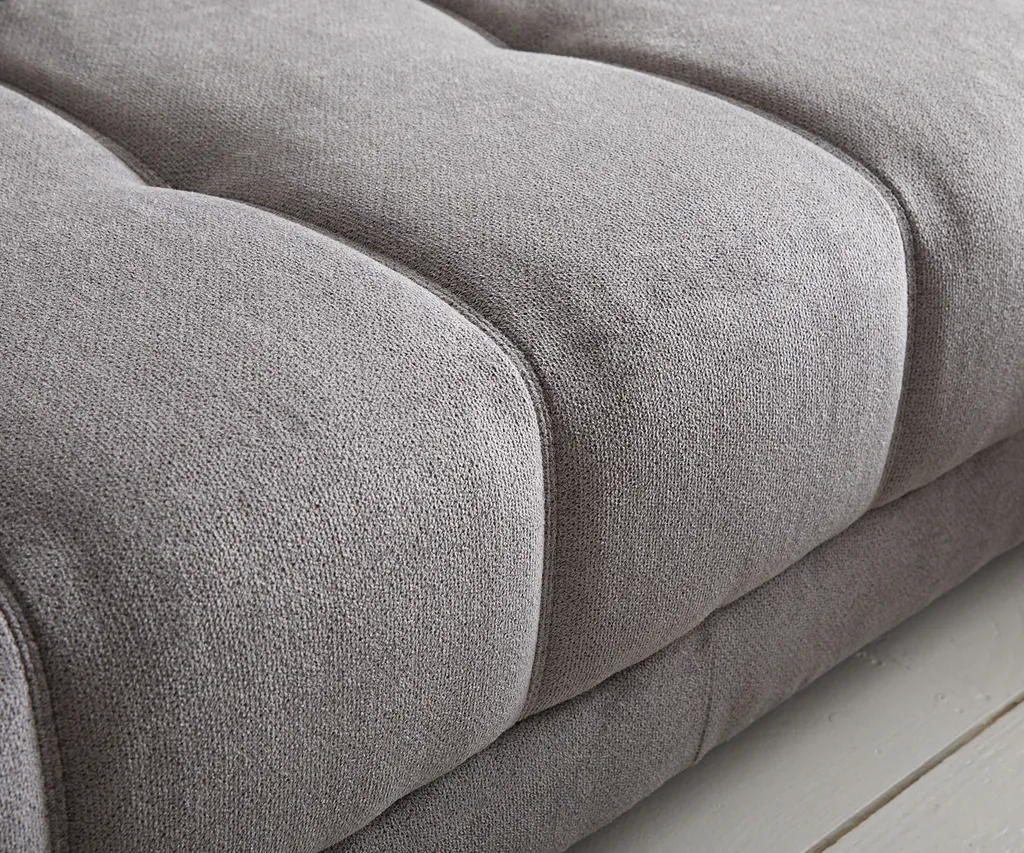 DELIFE Wohnlandschaft Josea 300x220 Cm Mikrofaser Steingrau Recamiere Rechts – Bild 3