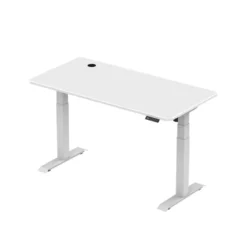 Spherite | Elektrisch Höhenverstellbarer Schreibtisch | 140x70 | Höhe 61 - 126 Cm | Ergonomischer Steh-Sitz Tisch | Mit Memory-Funktion | Weiß