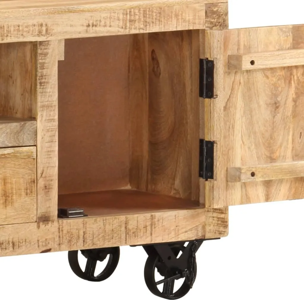 VidaXL TV-Schrank Raues Mangoholz 110x30x50 Cm – Bild 4