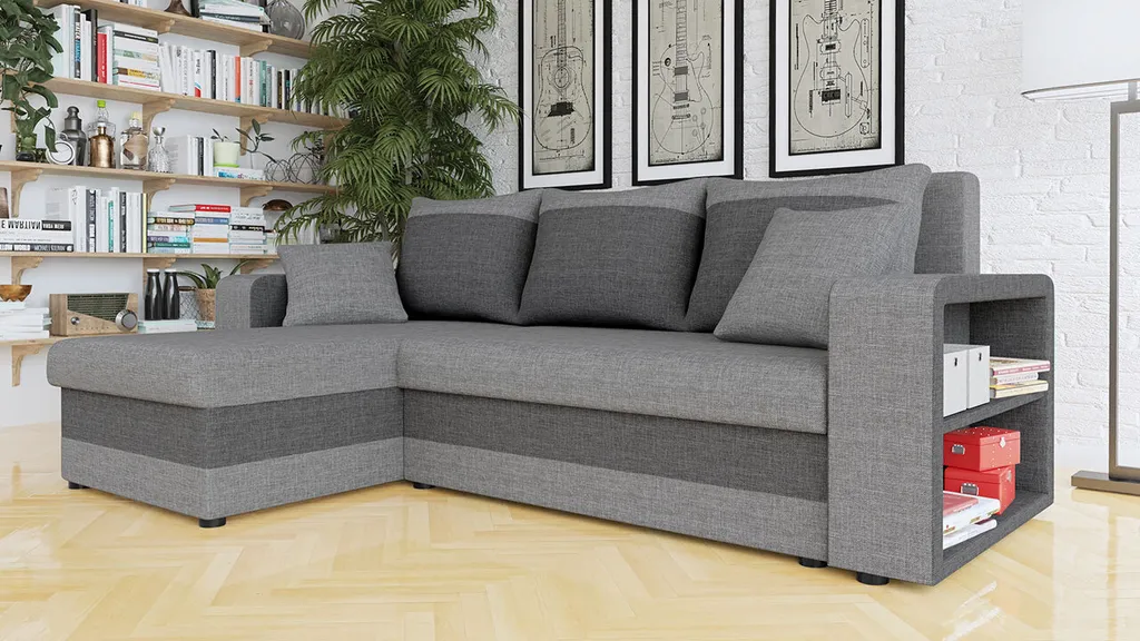 Mirjan24 Ecksofa Fano Lux, Eckcouch Mit Zwei Bettkasten Und Schlaffunktion, L-Form Sofa Seite Universal Vom Hersteller (Lux 05 + Lux 06)