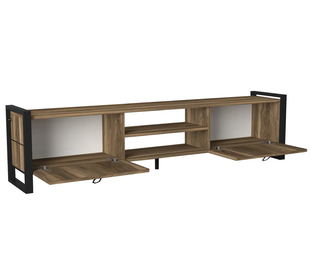 TV Lowboard Lost Mit Metallfüßen Walnuss | B 184,5 Cm X H 45 Cm X T 34 Cm – Bild 6