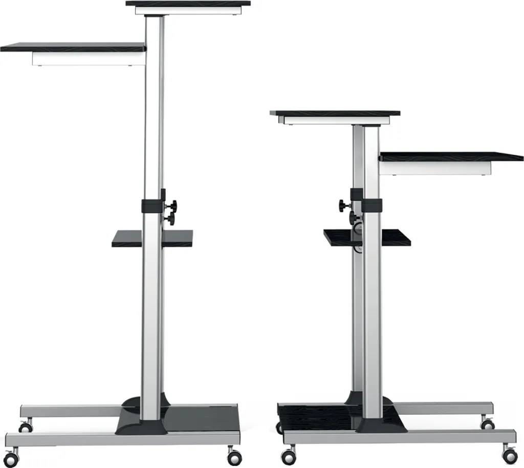 LogiLink PC-Sitz-/Steh-Arbeitsplatz Höhenverstellbar Anthrazit – Bild 2