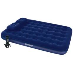 Bestway Luftbett Mit Kissen & Luftpumpe Beflockt 203×152×22 Cm 67374