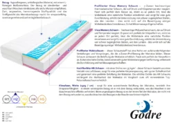 Schaumstoff Matratze 180x200 Cm Doppelmatratze, H2 & H3 Komfortschaummatratze 22 Cm Hoch Visco Memory Profilierter Moletschaum Profilierter Visco Memory Mit Klimafaser, Hypoallergen, HR-Schaum, Wendematratze, Gesteppter & Abnehmbarer Bezug Flavio Max 2x Molet