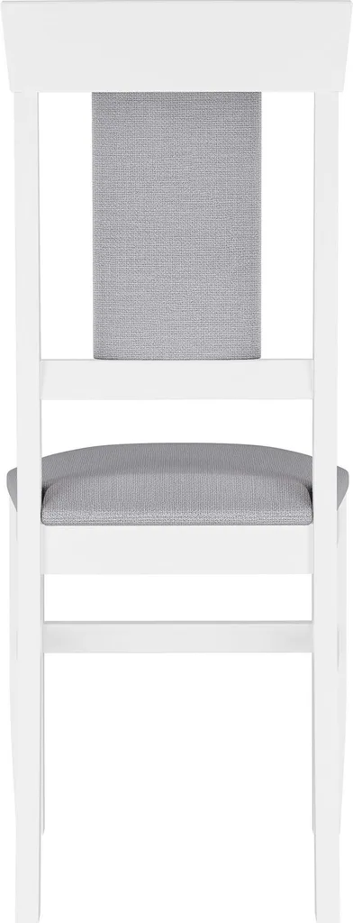 Gepolsterter Massivholz-Stuhl Küchenstuhl Esszimmerstuhl Weiß-grau V-90.71-25W-P21Doppelpack – Bild 9