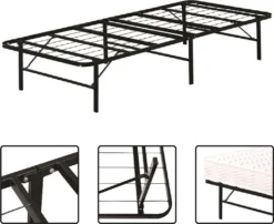 I-flair Gästebett 90x200 Cm, Klappbares Metallbett Aus Stabilem Metall – Alle Größen