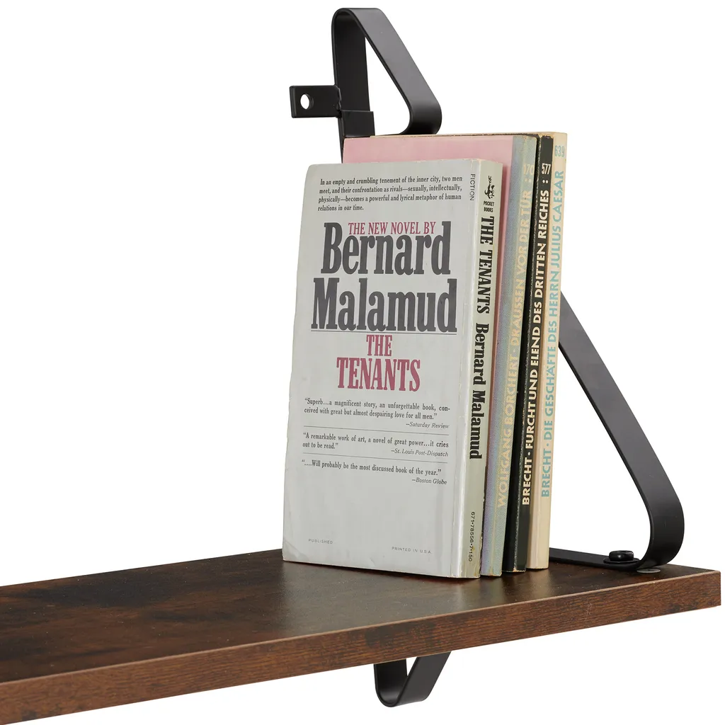 Tectake 2 Hängeregale Irvine - Industrial Dunkelbraun – Bild 9