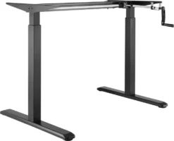 Manuell Höhenverstellbares Schreibtischgestell Büroschreibtisch Gestell Homeoffice Grau HALTERUNGSPROFI TS-M01 B