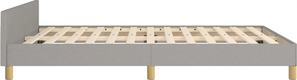 VidaXL Bettgestell Mit Kopfteil Hellgrau 140x200 Cm Stoff – Bild 5