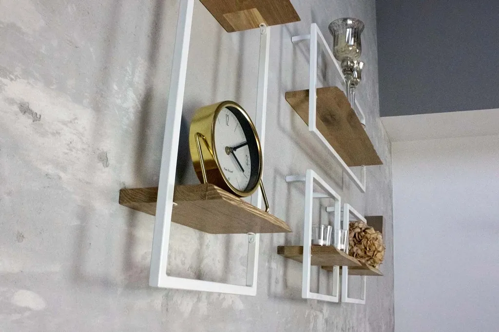 4-tlg. Wandregale In Weiß Gerahmt Mit Baumkante Von Holz4home® – Bild 9