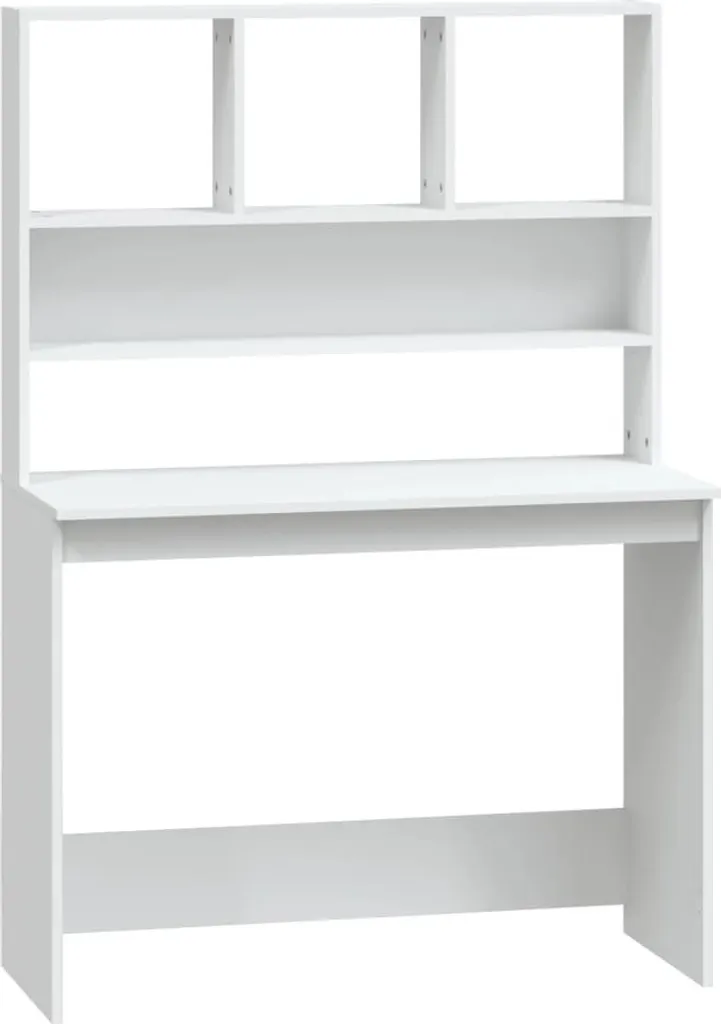 VidaXL Schreibtisch Mit Regal Weiß 102x45x148 Cm Holzwerkstoff