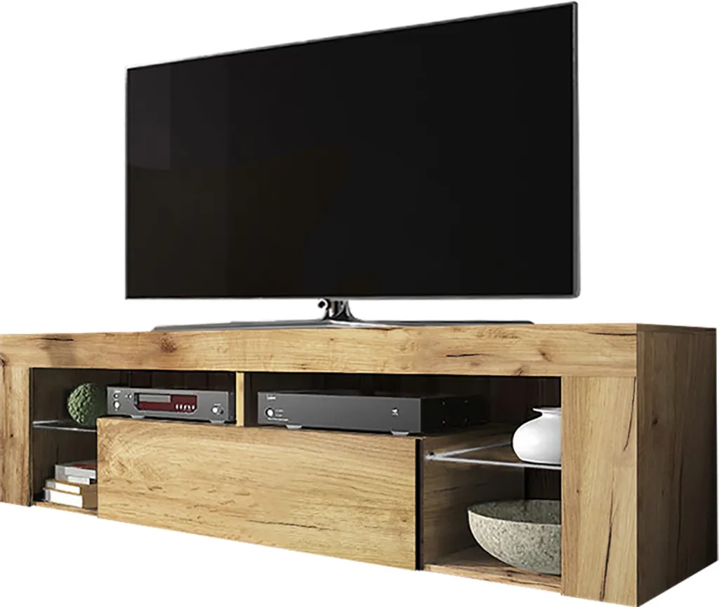 Selsey TV-Schrank BIANKO TV-Lowboard In Holz-Optik Lancaster Eiche Stehend 140cm – Bild 3