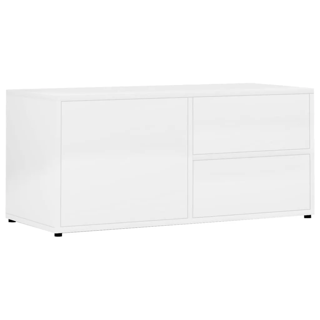 VidaXL TV-Schrank Hochglanz-Weiß 80x34x36 Cm Holzwerkstoff