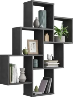 FMD Furniture Wandregal Matera 81,2 X 94,3 X 15,7 Cm Stabiles Hängeregal Mit 8 Fächern