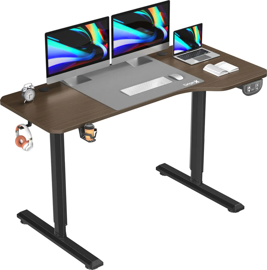 Dripex Höhenverstellbarer Schreibtisch ,Stehschreibtisch Höhenverstellbar, Standing Desk Für Homeoffice 160 X 75 Cm