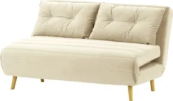 SLF24 - Ausklappbaresofa Flic 142 Cm - Hellbeige - Velluto 2