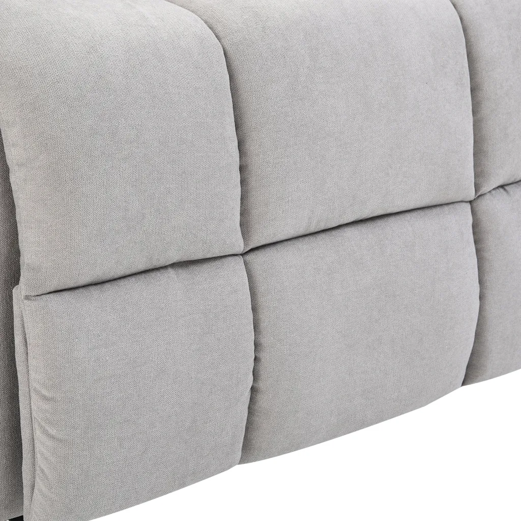 HOMCOM Massagesessel Aufstehhilfe Elektrischer Relaxsessel Mit Wärmefunktion Verstellbarer Winkel USB Fernbedienung Kurzplüsch Grau 83 X 95 X 105 Cm – Bild 8