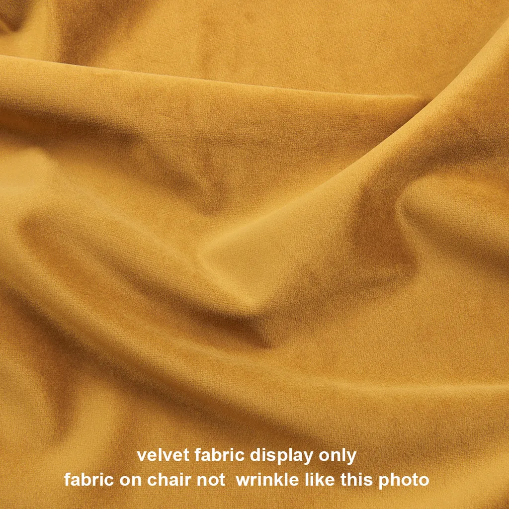 2er Set Esszimmerstuhl Polsterstuhl Stoff Samt Oder Stoff Lederoptik, Farbe:Gelb, Material:Samt – Bild 8