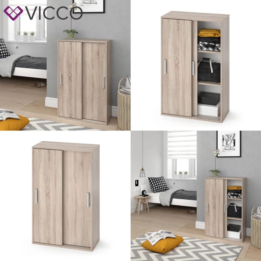 Vicco Kleiderschrank Falk Sonoma 68 X 108,5 X 33 Cm Holzwerkstoff – Bild 8