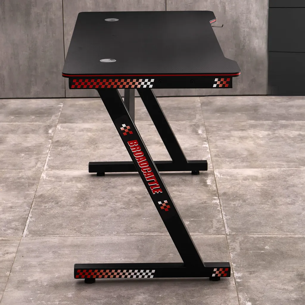 Bituxx Schreibtisch Gamingtisch Schwarz MS-18910 – Bild 4