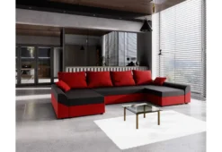 Sofa Mit Schlaffunktion In U-Form VIVIANA, Couch, Schlaffunktion , Wohnlandschaft Wohnzimmer, 321x80x139 Sawana 14/sawana 13