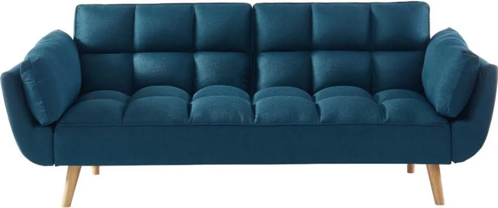 Schlafsofa Klappsofa 3-Sitzer - Stoff - Blau - LOELINE – Bild 3