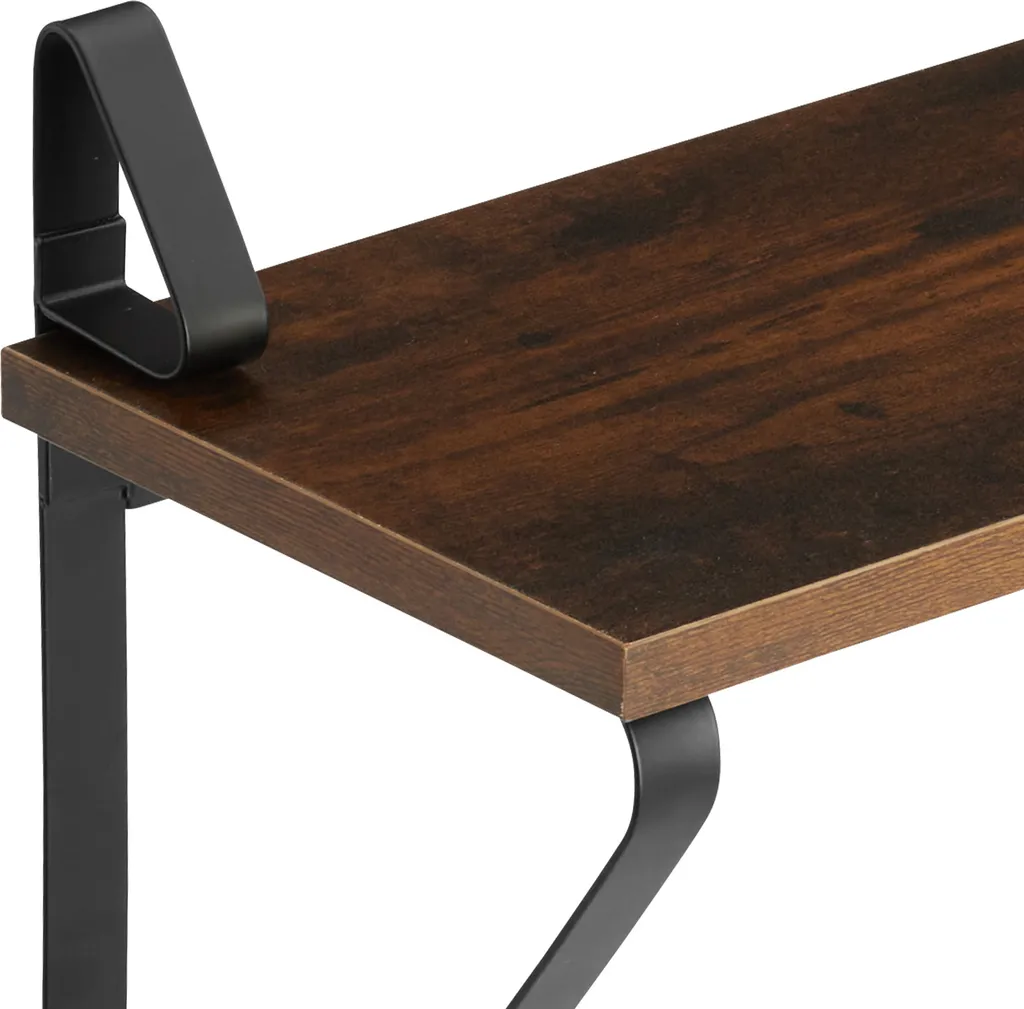 Tectake 2 Hängeregale Irvine - Industrial Dunkelbraun – Bild 5