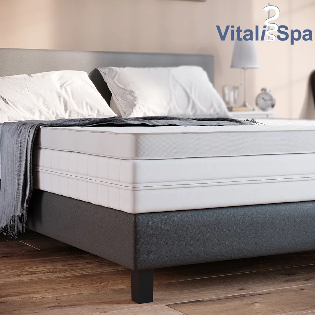 VitaliSpa Topper 140x200 Cm Weiß Mikrofaser – Bild 4