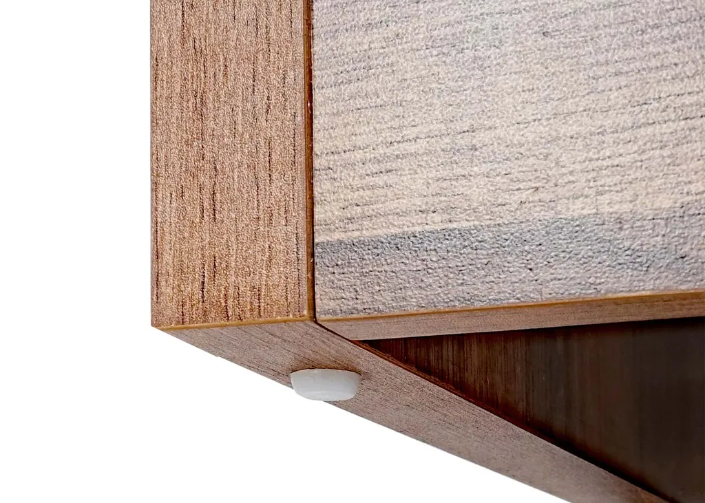 TV-Rack HWC-K75, Fernsehtisch TV-Board, Schiebetüren Staufächer, Holz-Optik Industrial Metall 43x150x40cm Braun – Bild 13