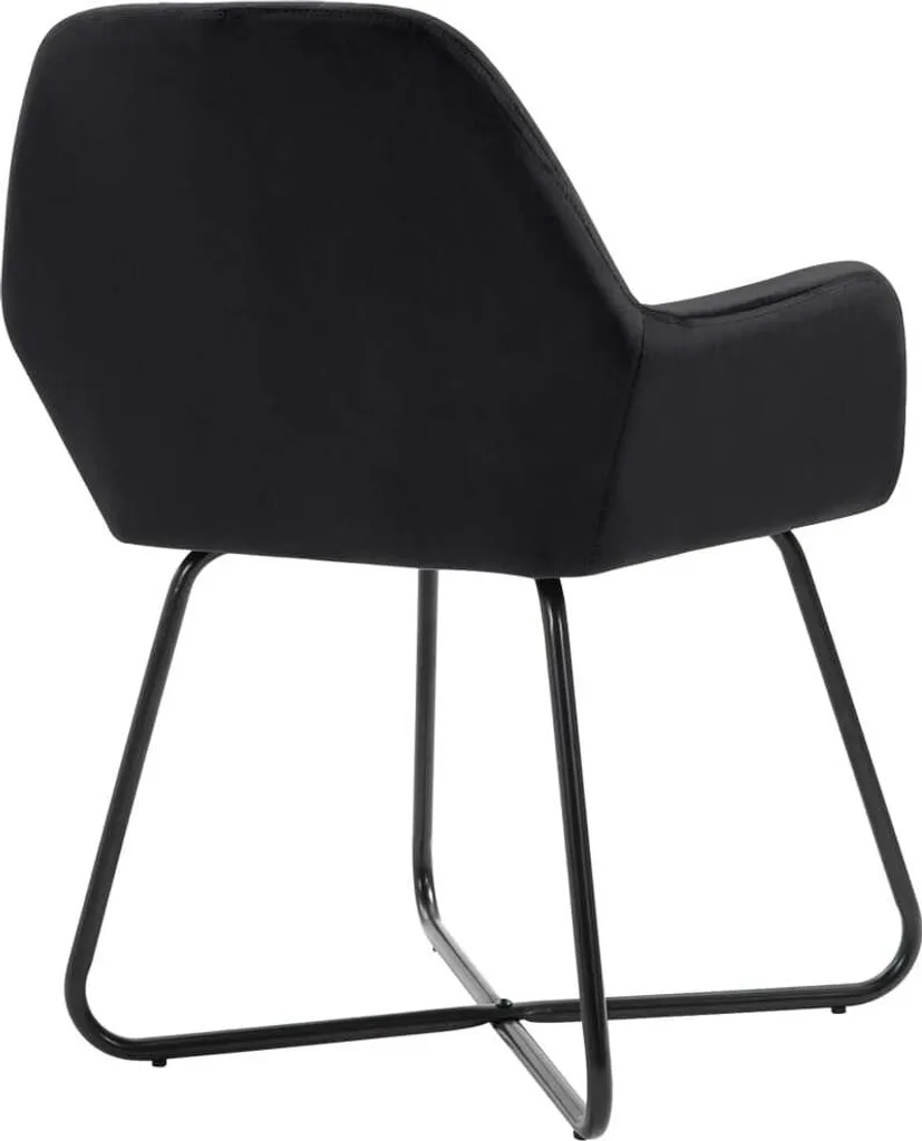 VidaXL Esszimmerstühle 4 Stk. Schwarz Samt – Bild 5