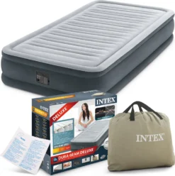 INTEX Luftbett 67766 Twin 99 X 191 X 33 Cm Eingebaute Pumpe Fiber Tech™ Technology
