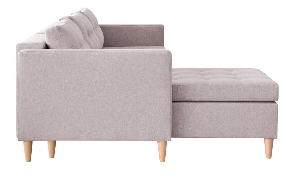 FURNIX Schlafsofa FANDIS L-Form, Eckcouch Mit 1 Bettkasten Und 3 Kissen SA61 – Bild 3