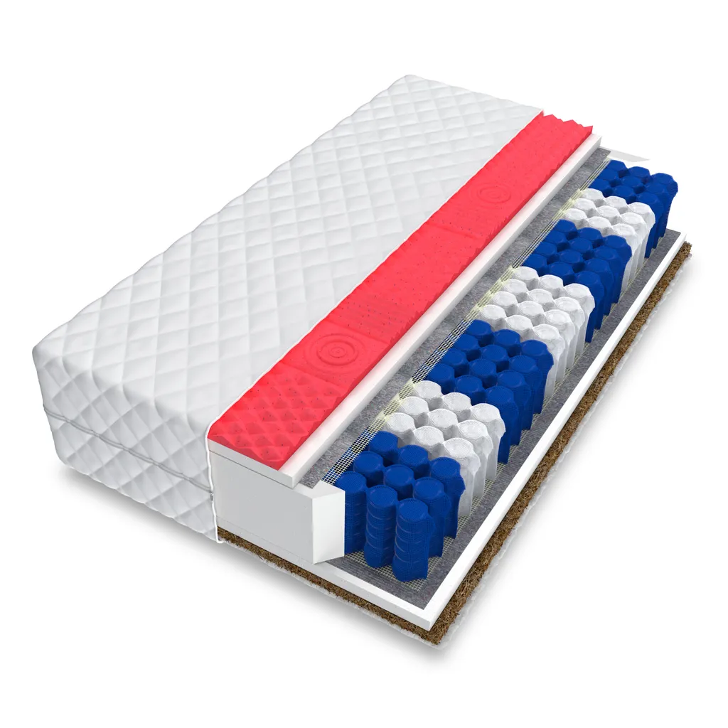 Matratze 180x200 Cm ANGELO 7 Zonen H3 H4 Taschenfederkern Kokos Gelschaum Angelpearl Höhe Ca. 19 Cm Waschbaren Bezug Matratzenbezug Premium Jersey – Bild 2