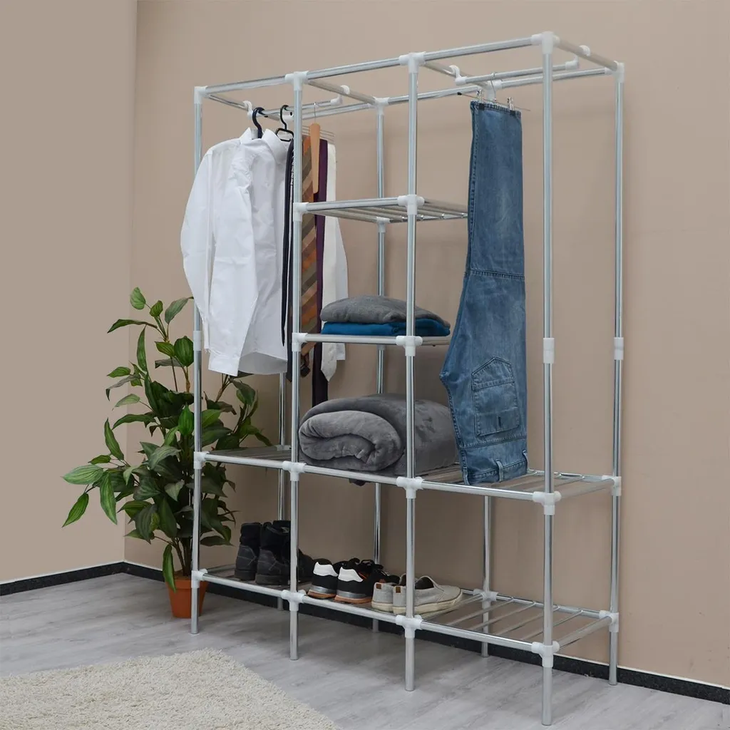 Großes XXL Schrankregal Offener Kleiderschrank DIY-Regal Begehbar Faltschrank – Bild 10