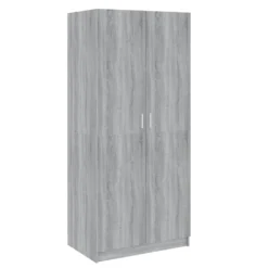VidaXL Kleiderschrank Grau Sonoma 80x52x180 Cm Holzwerkstoff