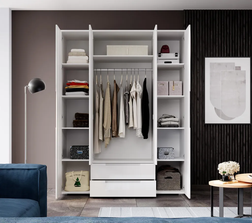 Kleiderschrank Schlafzimmerschrank Drehtürenschrank Schrank "Suzette IV" – Bild 2