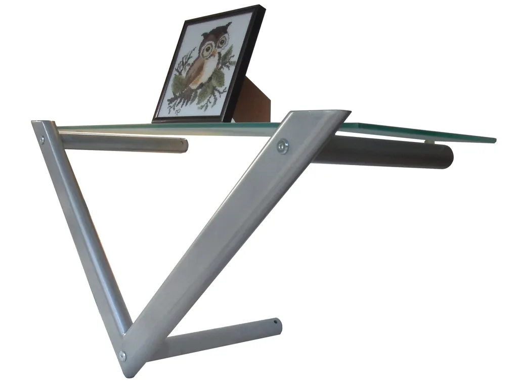 Wandregal Glasregal Metallregal Turbo 70x25x34 Cm – Bild 3