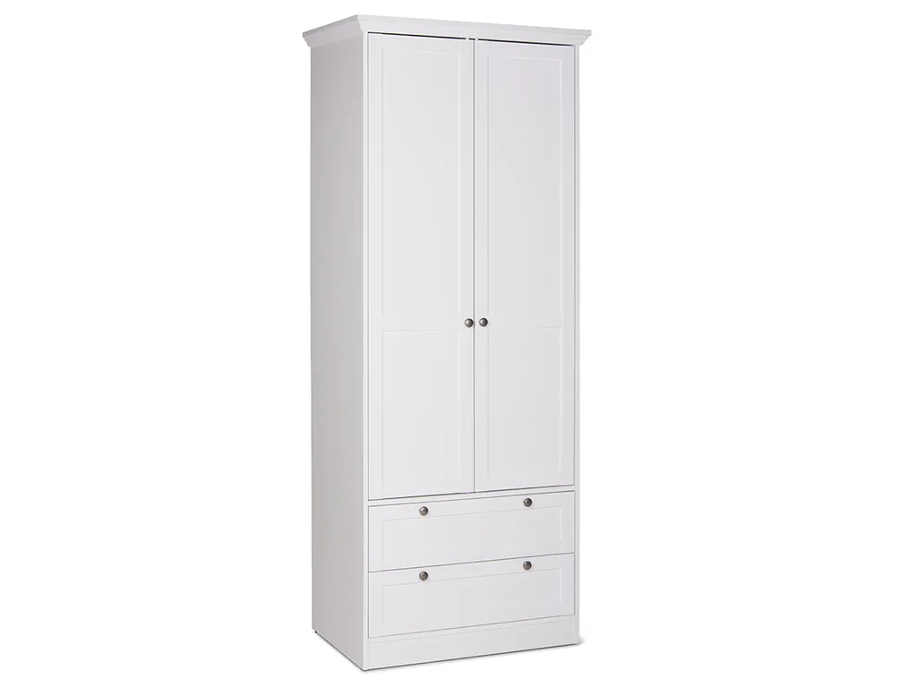 Kleiderschrank Mehrzweckschrank Schlafzimmerschrank Schrank Weiß "Landsted I" – Bild 2