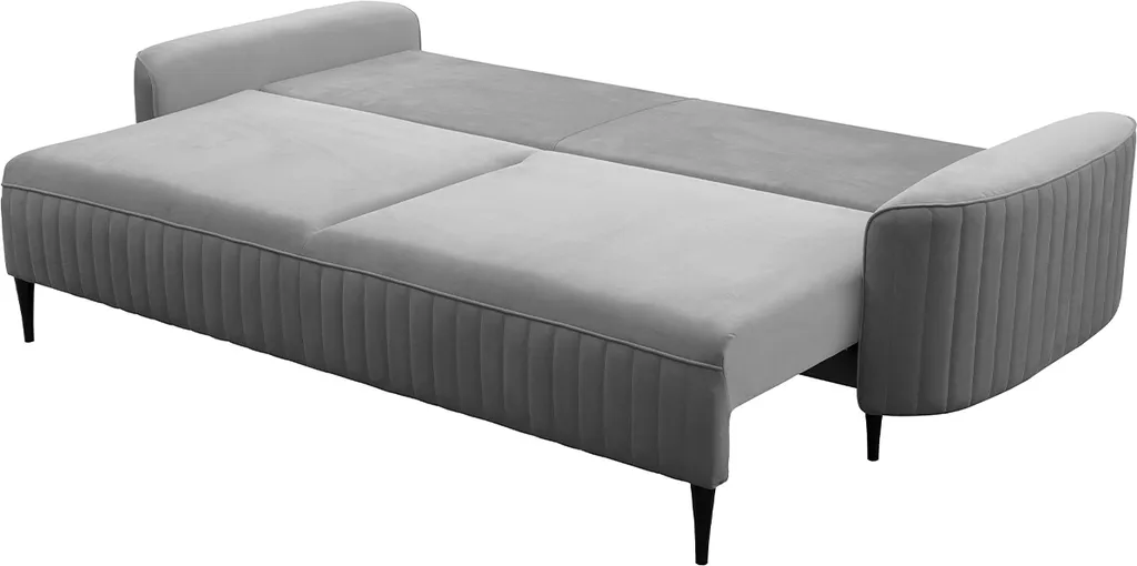Mirjan24 Schlafsofa Vena, Couch Mit Schlaffunktion Und Bettkasten, Freistehendes 3 Sitzer Polstersofa, Sofagarnitur (Farbe: Velluto 10) – Bild 8