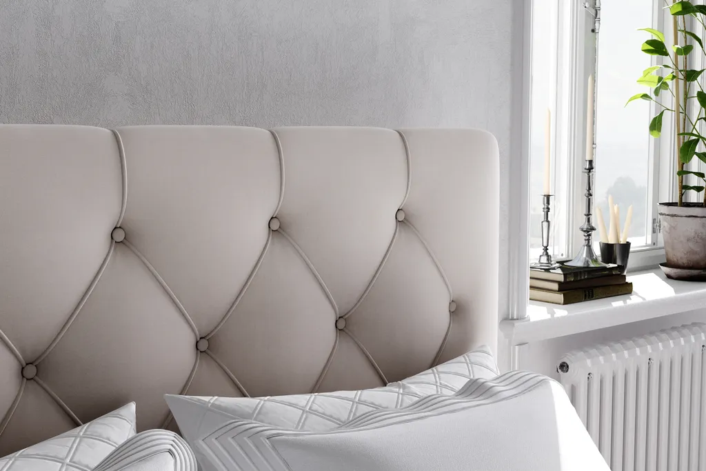 FURNIX Boxspringbett EFANDI 160 X 200 Cm Mit Bettkasten, 7 Zonen Taschenfederkern Matratze Und Extra Topper Polsterbett BEIGE – Bild 5