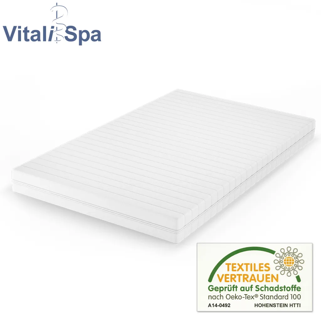 VitaliSpa Calma Comfort Plus Premium Marken Kaltschaum 7 Zonen Schaum Matratze 140x200 H2 – Bild 8