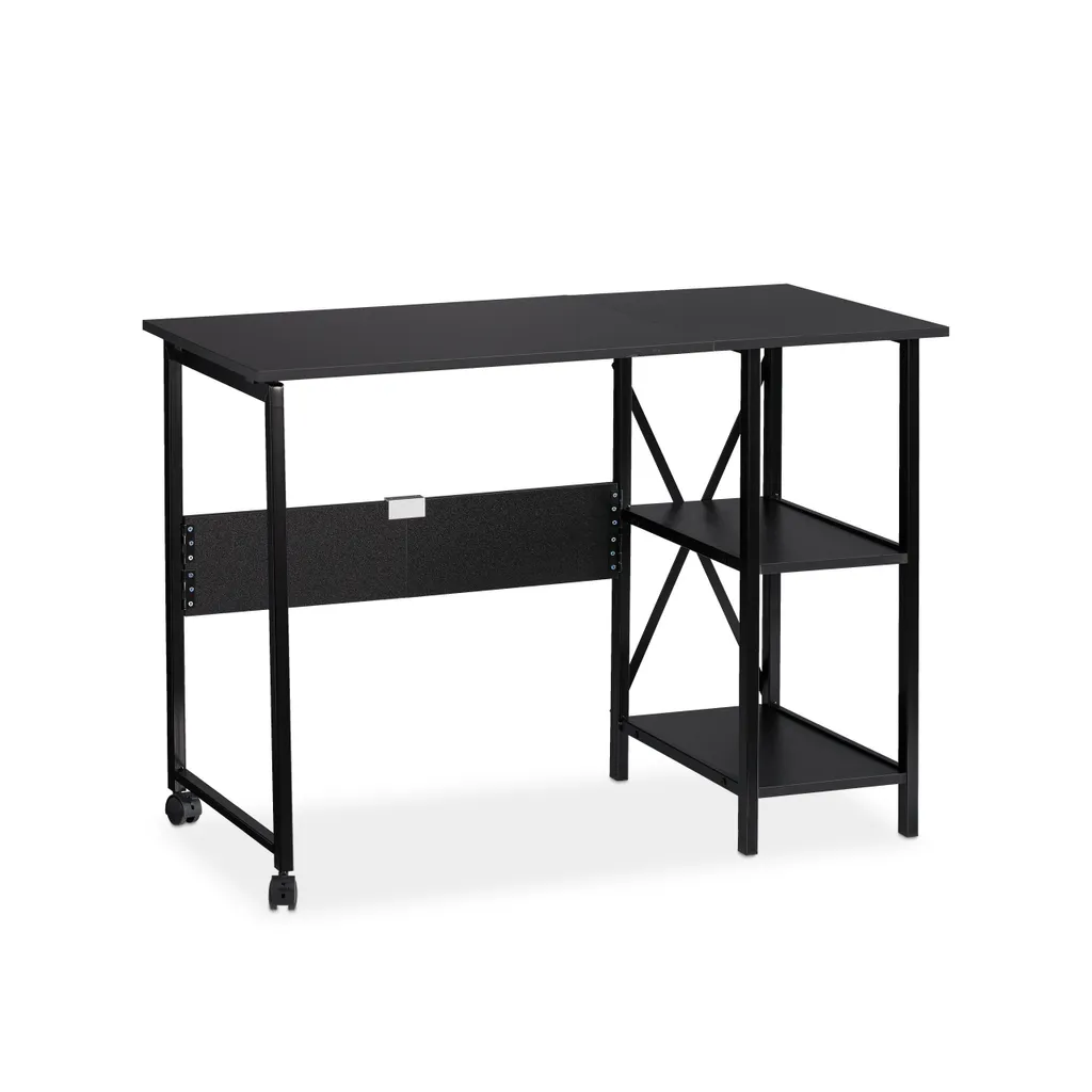 Relaxdays Schreibtisch Klappbar Mit Ablagen – Bild 10